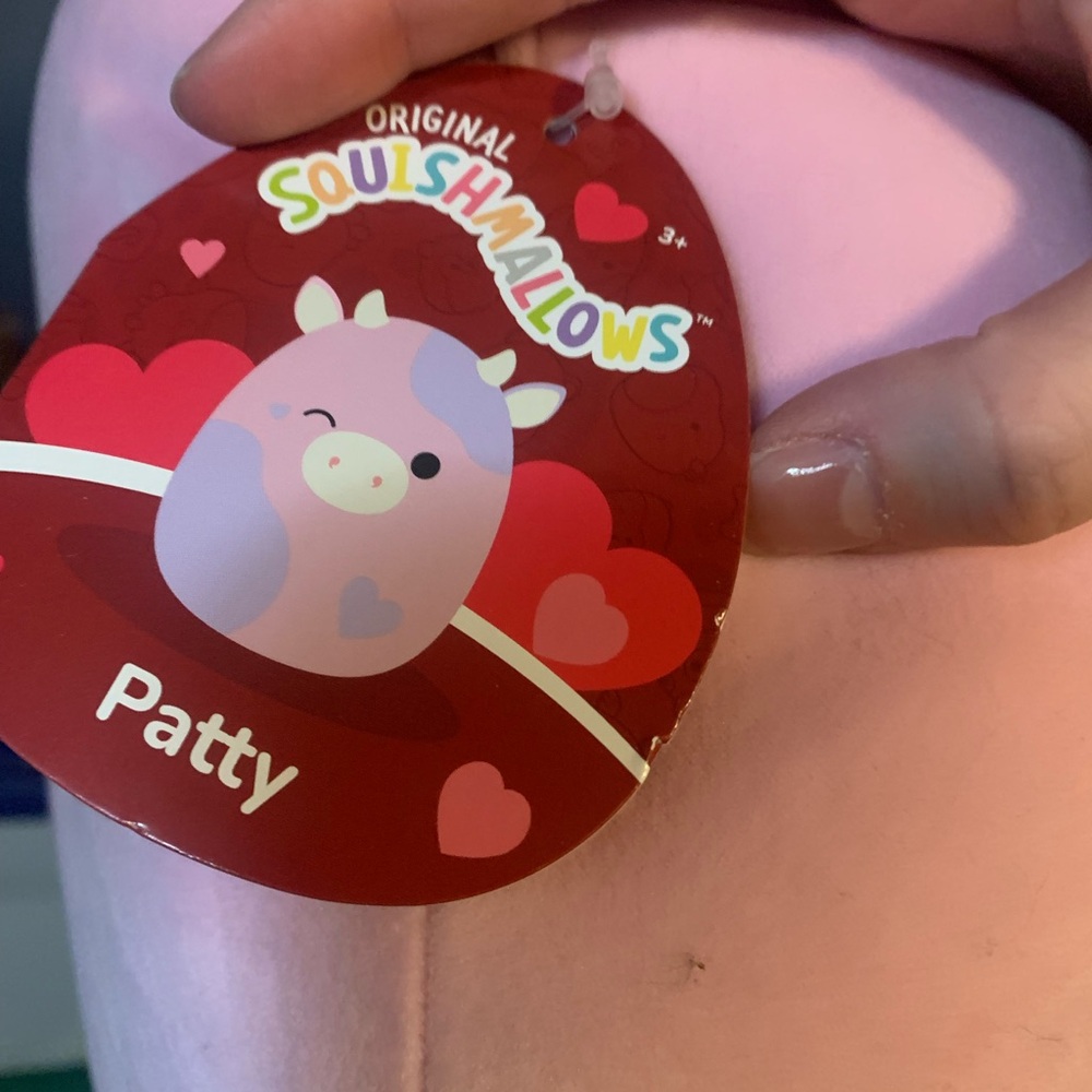 Squishmallows Pink and Purple Cow Plush - Picture 6 of 9